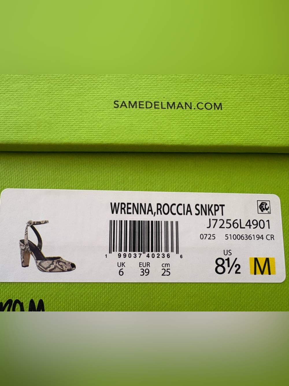 Sam Edelman Wrenna Snake Print Heels in Black and Brown